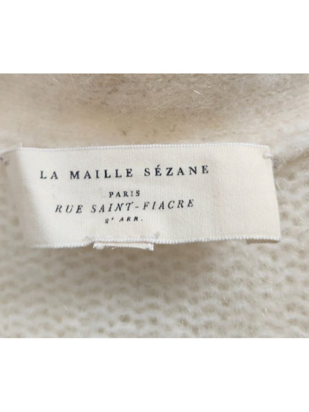 Sézane Paris Mohair Wool Blend Cardigan Ivory Button Front Oversized M/ L - Picture 10 of 16